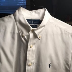 Men’s Ralph Lauren Yarmouth Oxford Dress Shirt, White, 15.5, 34/35